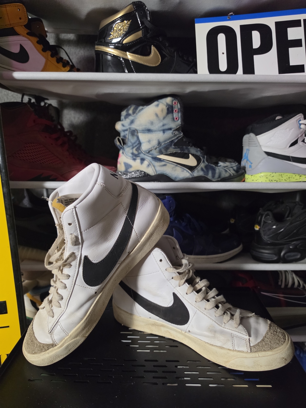 🔥 Nike Blazer Hi Men Size 9.5 White Black High-Top Sneakers